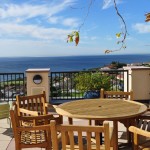 Pepperdine University Waves Cafe with a beautiful ocean view.