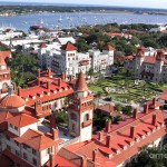 Photograph of the Flagler College campus overlooking the ocean.