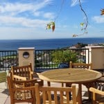 Pepperdine University Waves Cafe with a beautiful ocean view.