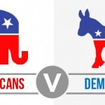 Republicans Vs Democrats banner.