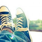 Photograph of someone with their feet up, relaxing, representing what students likely want to do when they have made their final college decision.