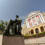 University of Wisconsin campus sculpture of Abraham Lincoln statue.