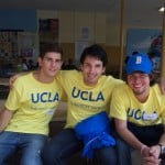 Photograph of college students volunteering.