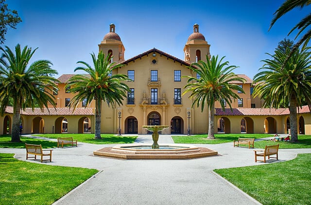Stanford University campus park.