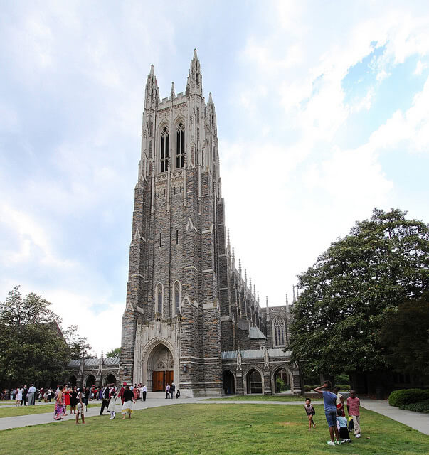 Duke University church building.