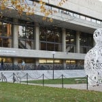 Alchemist statue, by Jaume Plensa, at MIT Campus.