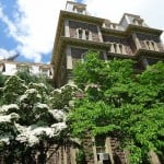 A building at Lafayette College surrounded by trees.