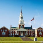 Miller Library on a sunny day at Colby College.