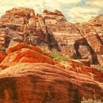 Red rock mountains in Nevada.