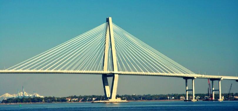 A large bridge in South Carolina, spanning across a body of water.