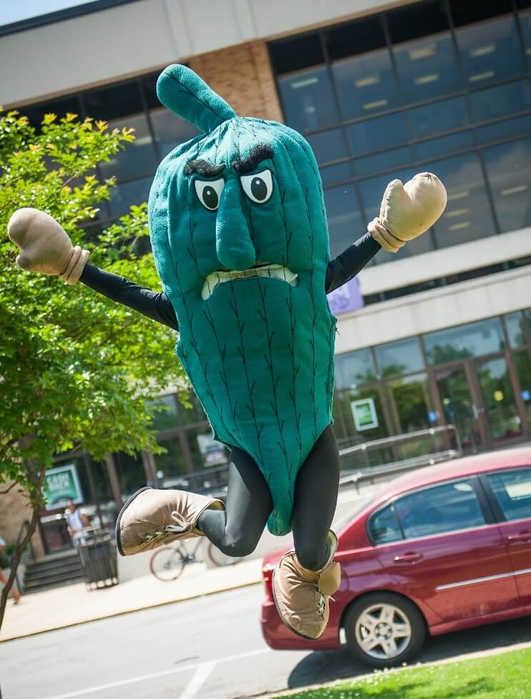 Delta State University's mascot is the Fighting Okra, which is one of the weirdest college mascots.