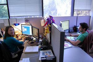 A Federal work study program is a way for students, like the ones pictured, to get more aid by working for the college.