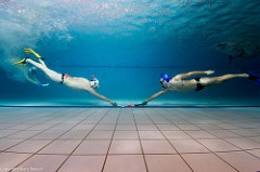 Unique sports - underwater hockey