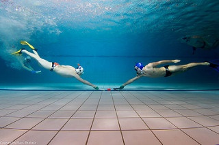 Unique sports - underwater hockey