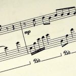 A close-up of a music score.
