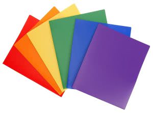 STEMSFX heavy duty pocket folder in assorted colors. Click to view its Amazon page.