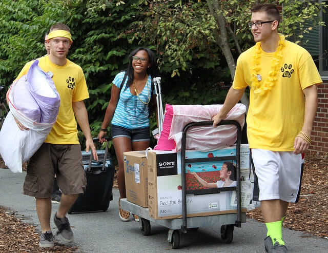 You're at your dorm room and ready to move in!