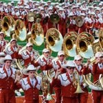 Longhorn Marching Band at Texas Memorial Stadium.