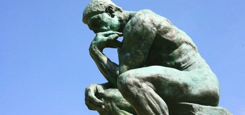 A statue of the Thinker.
