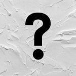 A question mark against a white background.