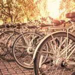 Bikes on a college campus