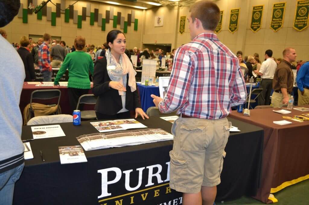 A college fair is a great place to learn more about certain colleges