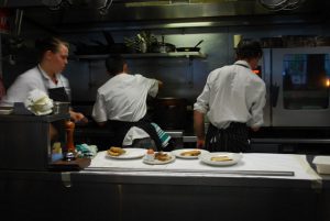 cooks in the kitchen