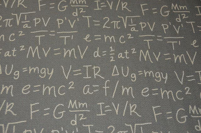 Math equations written with chalk.