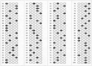 scantron with answers
