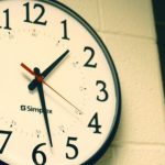 A clock on the wall.