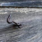 Hook on a piece of wood.