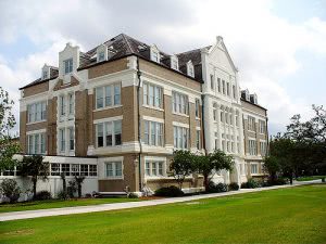Brown brick building on the Tulane University of Louisiana campus.