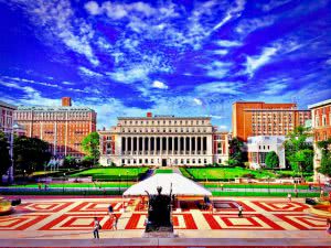 College Walk and Butler Library at Columbia University.