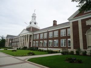 Outside view of a College of New Jersey campus building.