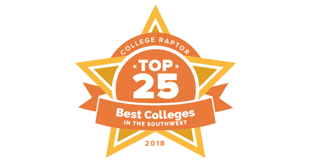 College Raptor Rankings star badge that says 