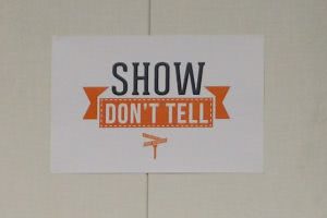 Show don't tell in your college application essays