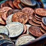 Coins super close-up.