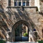 Archway on a college campus.