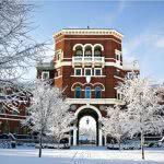 Oregon State University campus during winter.