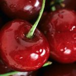 Close-up shot of cherries.