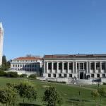 UC Berkeley Campus building and lawn on the foreground.