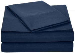 AmazonBasics microfiber twin sheets -- bedding and towels