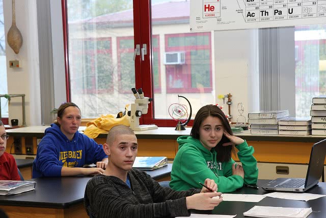 High school students in an AP class