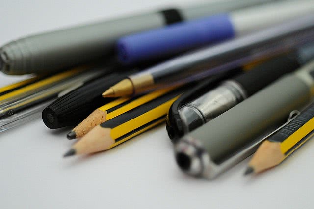 Pens and pencils a co-signer might use