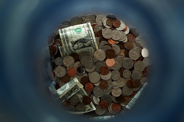 Coin jar - it's important to learn how to get scholarships. Even small awards add up.