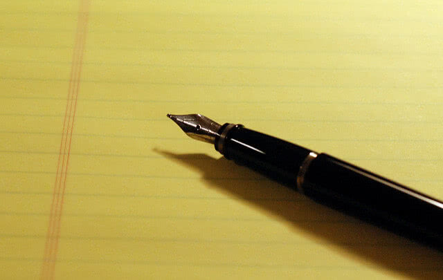 A pen which might be used when you refinance student loans with a cosigner