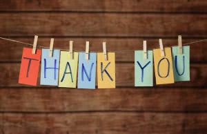 Thank you banner - it's important to send scholarship thank you letters
