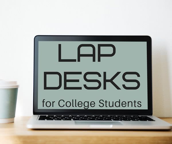 Laptop on desk lap desk