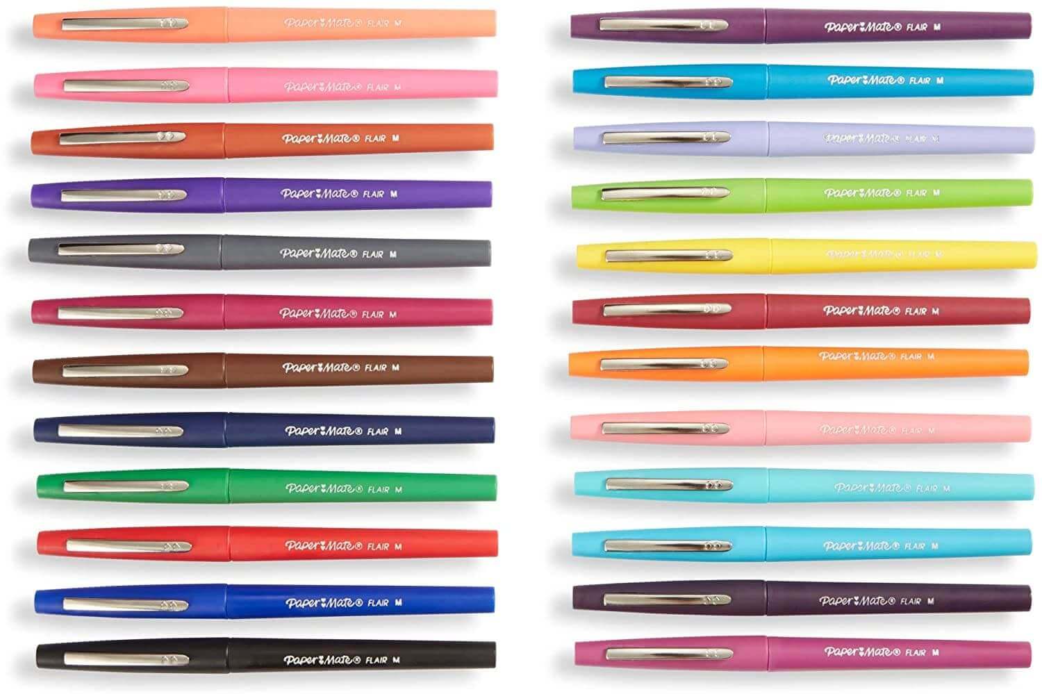 Paper Mate felt-tip pens in 24 colors.
