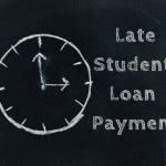 Chalk clock and late federal student loan payment